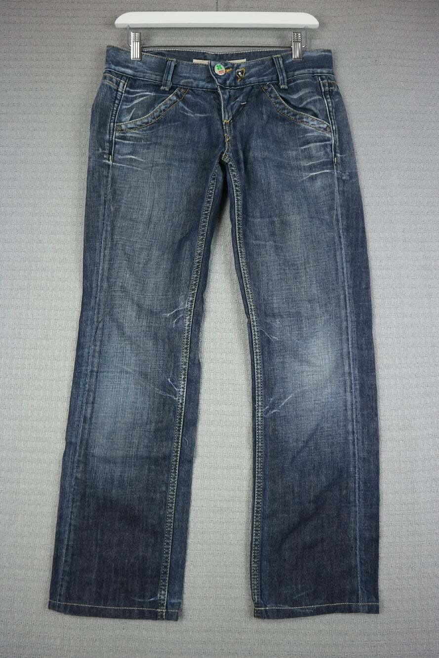 Miss Sixty Karen Womens Faded Wash Denim Jeans Size 28 Y2K Low RIse